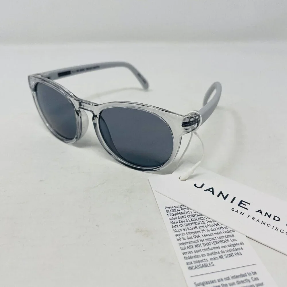 Janie and Jack Baby Boys Size 0-2 Years Round Sunglasses in Clear Gray $15